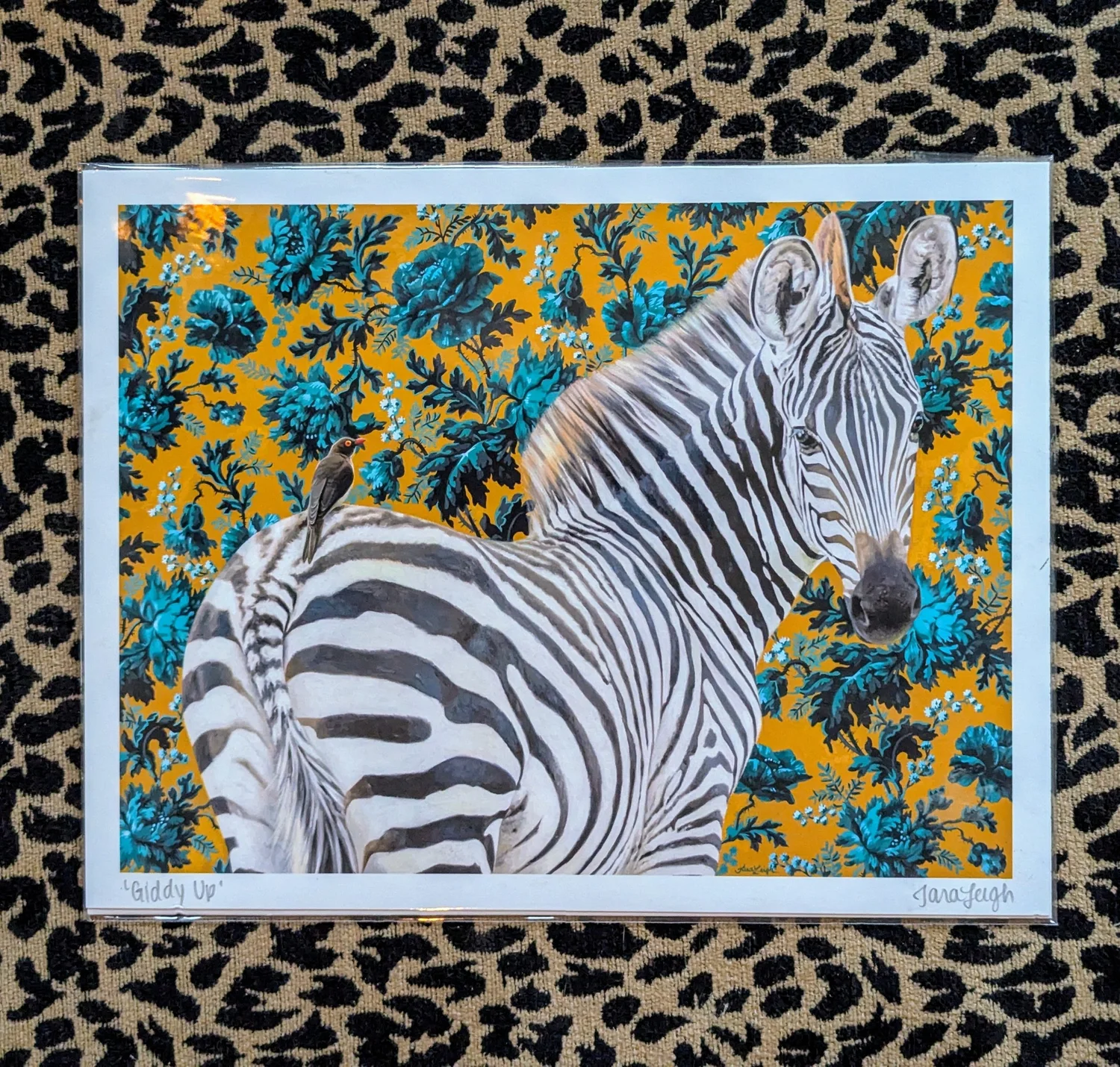 絵画 Zebrappy Zebra Art | Funky Paint | Original Artwork | Eclectic Art
